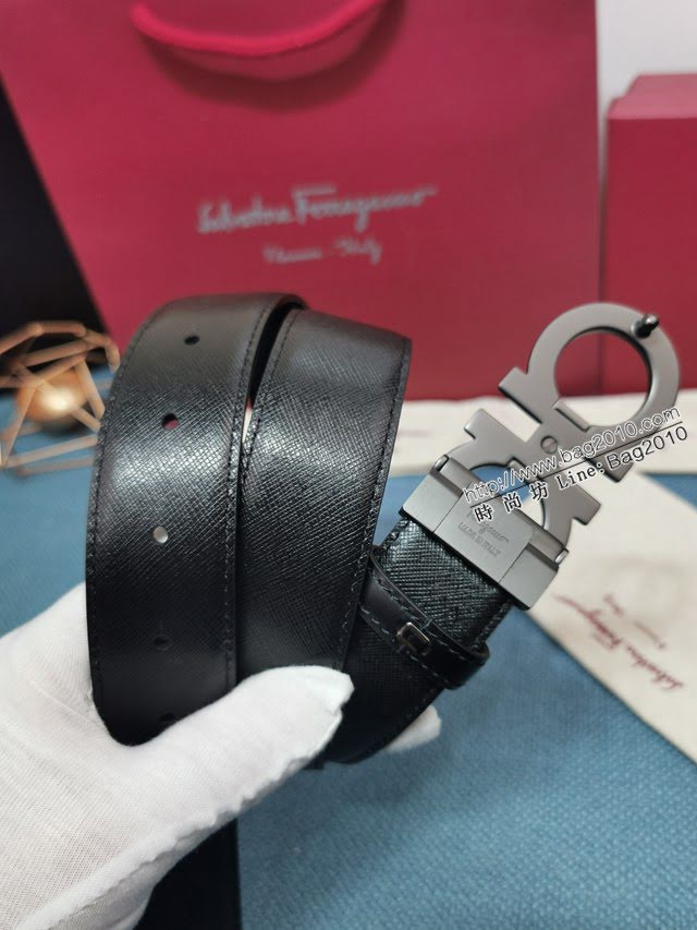 菲拉格慕男士皮帶 Ferragamo雙面牛皮休閒腰帶  jjp1018